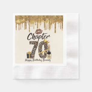 Serviette En Papier Chapitre 70 Empreinte de léopard 70e anniversaire 