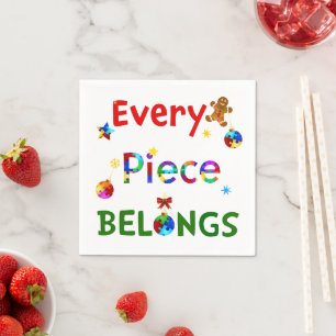 Serviette En Papier Chaque pièce compte à Noël