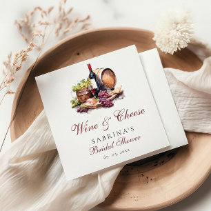 Serviette En Papier Charcuterie Commission Vin & Fromage Fête des mari