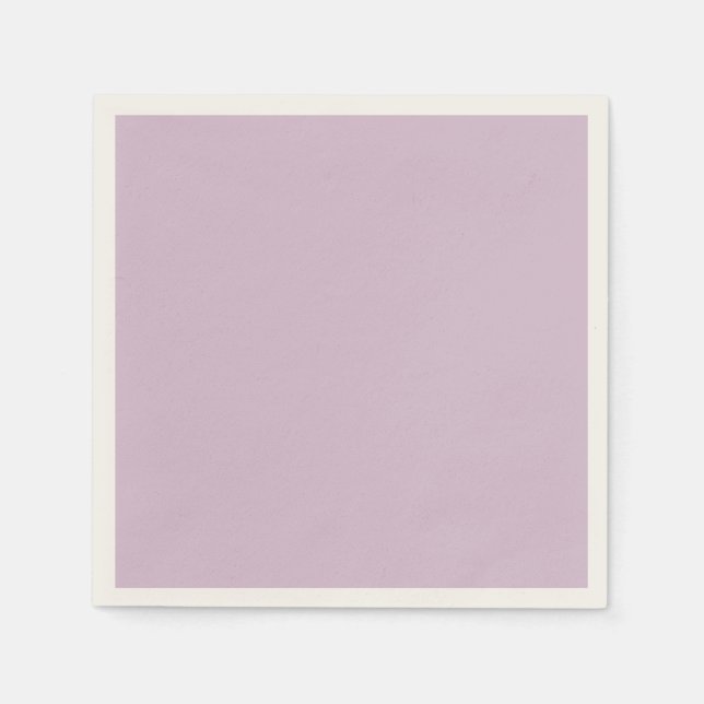 Serviette En Papier Chardon violet uni pastel ton (Devant)