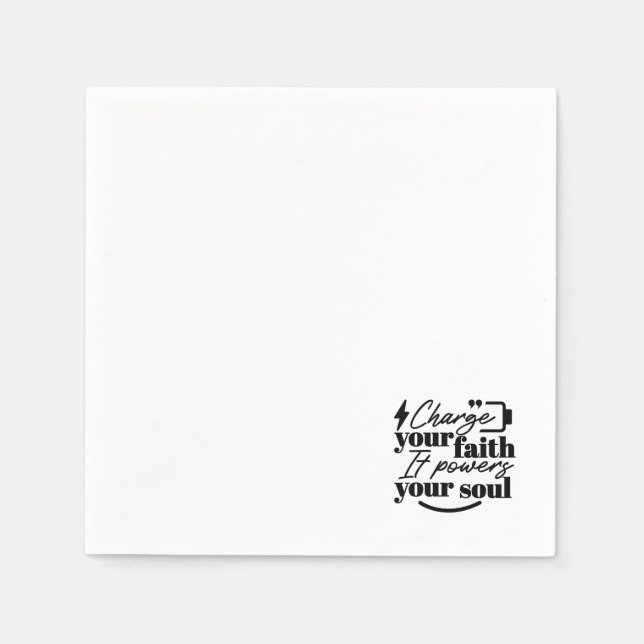 Serviette En Papier Charge Your Faith – Christian Inspirational Quote  (Devant)