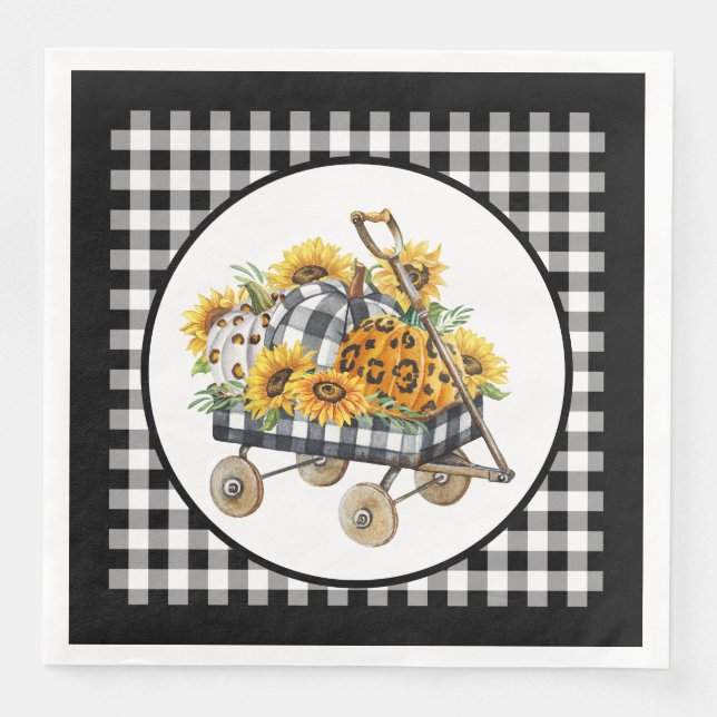 Serviette En Papier Chariot de campagne  (Devant)