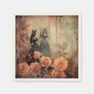 Serviette En Papier Chariot Halloween vintage (10)