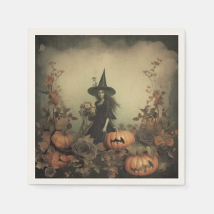 Serviette En Papier Chariot Halloween vintage (3)