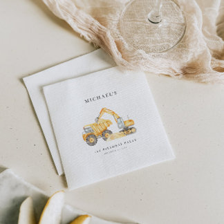 Serviette En Papier Chariots de construction Papier de fin d'année Nap