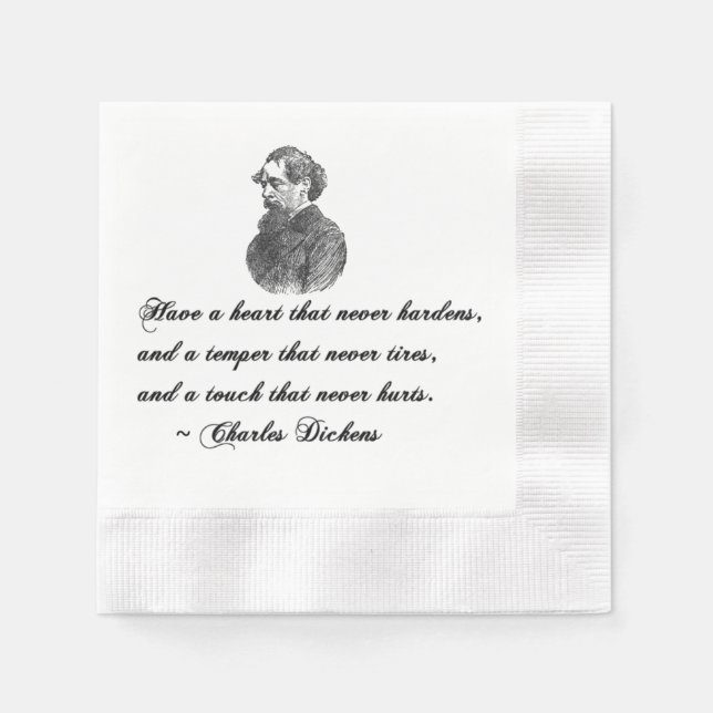 Serviette En Papier Charles Dickens Notre Citation D'Ami Mutuel (Devant)