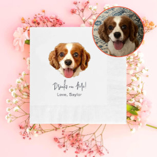 Serviette En Papier Charles Spaniel Chien Boire Sur Moi Personnalisé