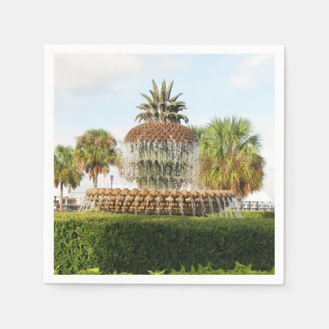 Serviette En Papier Charleston SC Pineapple Fountain, Waterfront Park (Devant)
