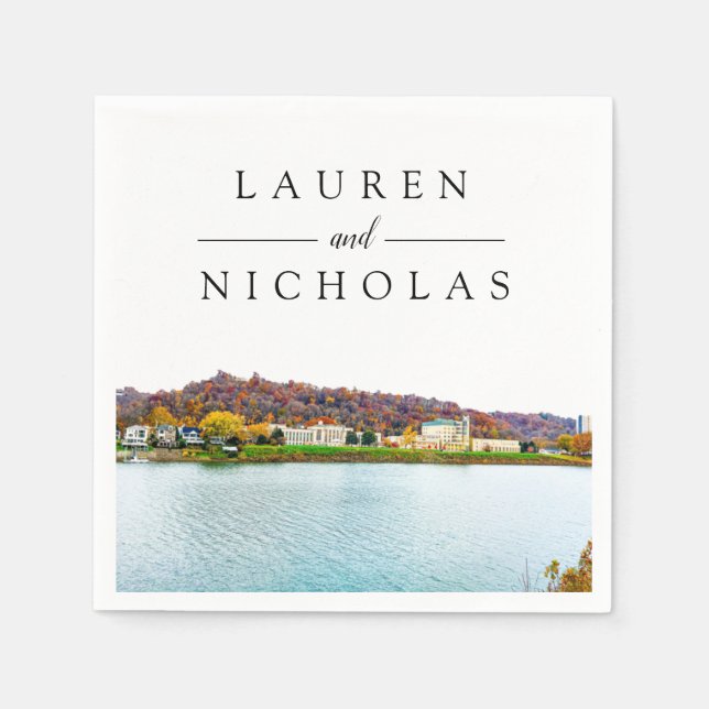 Serviette En Papier Charleston West Virginie (Devant)