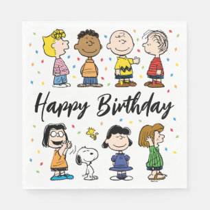 Serviette En Papier Charlie Brown et Gang Confetti