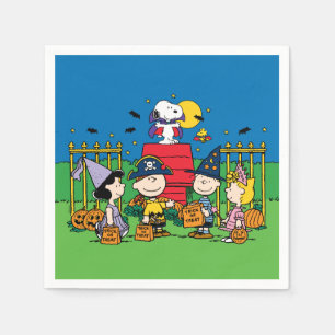 Serviette En Papier Charlie Brown et le parti Gang Halloween