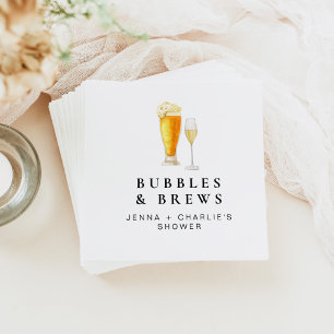 Serviette En Papier CHARLIE Bubbles & Brews Couples Douche Bienvenue