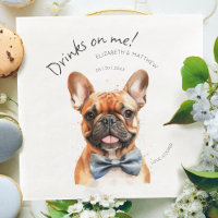 Charmant serveur Bouledogue français aquarelle