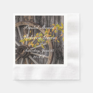 Serviette En Papier Charme de pays - Roue Rustique Wagon Occidentale