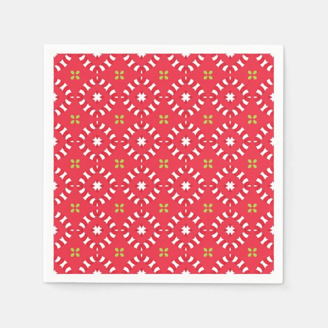 Serviette En Papier Charme des Fêtes de Noël Modèle 04 -  (Devant)