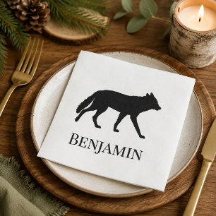 Serviette En Papier Charme Loup des Bois