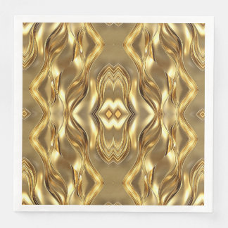 Serviette En Papier Charming golden-colored pattern 