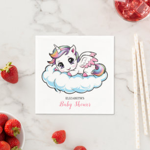 Serviette En Papier Charming Sweet Unicorn Baby shower