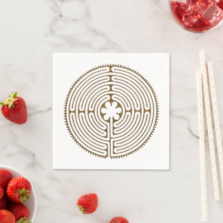Serviette En Papier Chartres Labyrinthe - Symbole spirituel Antique 1