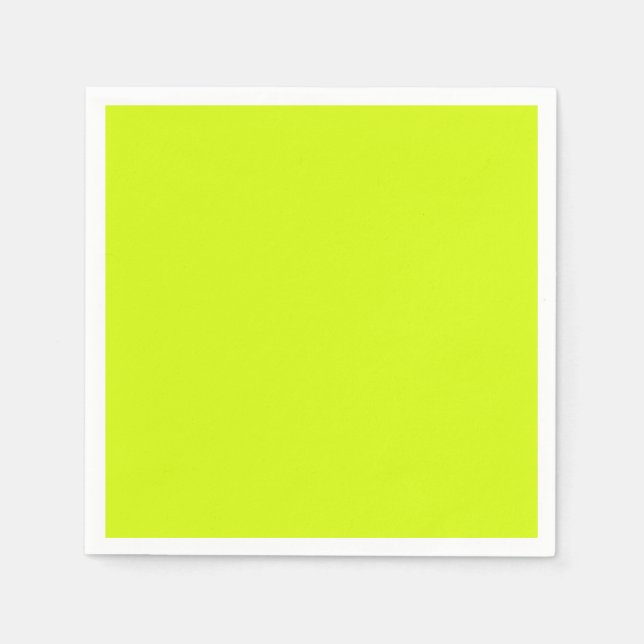 Serviette En Papier Chartreuse Couleur jaune uni (Devant)