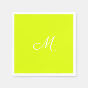 Serviette En Papier Chartreuse jaune - monogrammed