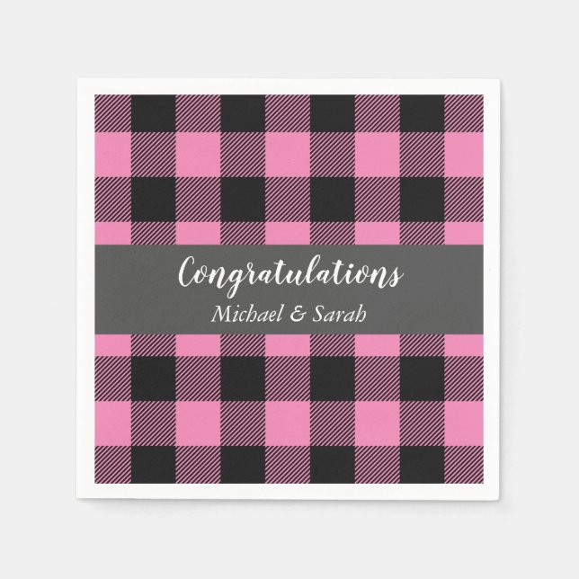 Serviette En Papier Chasse aux cerfs Lodge Baby shower Antlers Girl Ro (Devant)