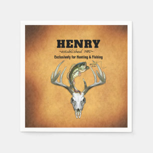 Serviette En Papier Chasse et pêche Thématique Anniversaire