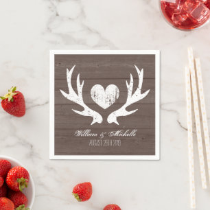 Serviette En Papier Chasse pays chic cerf chic mariage serviettes