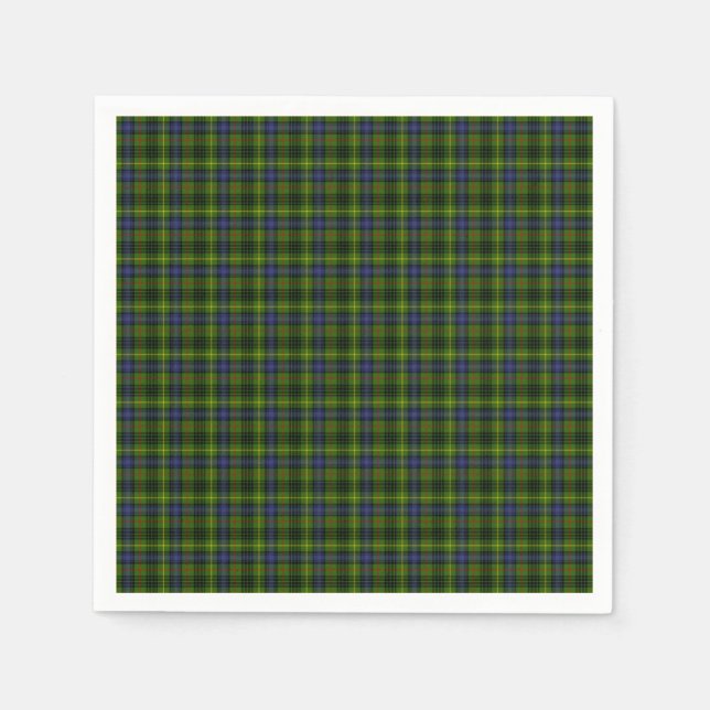 Serviette En Papier Chasse Stewart Tartan (Devant)