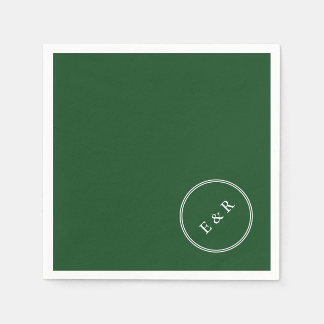 Serviette En Papier Chasseur vert couleur solide tendance (Devant)
