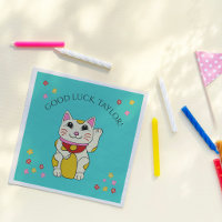Chat de bonne chance japonais Maneki Neko Message