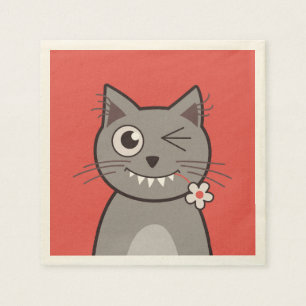 Serviette En Papier Chat de Funny