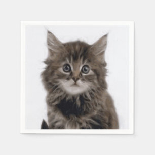 SERVIETTE EN PAPIER CHAT DE LA CUISINE