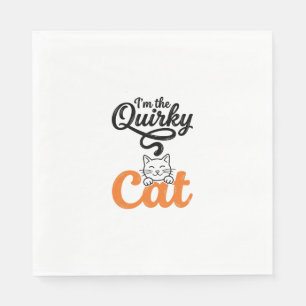 Serviette En Papier Chat drôle Gravure vintage Design pour amateur de