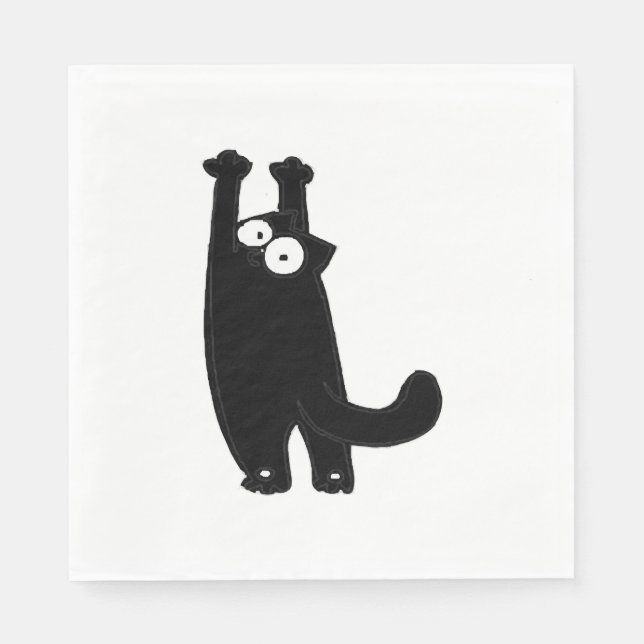 Serviette En Papier chat drôle t (Devant)