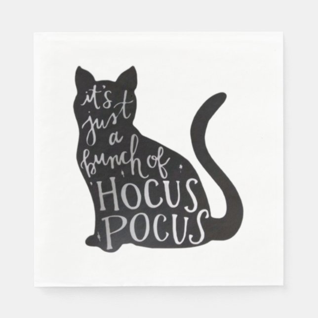 Serviette En Papier chat éffrayant (Devant)