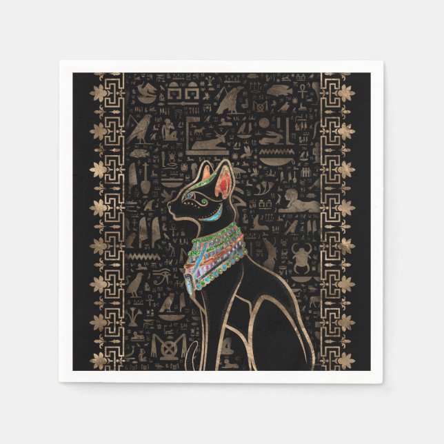 Serviette En Papier Chat égyptien - Bastet (Devant)
