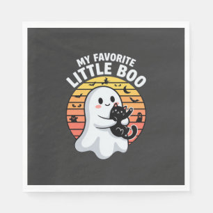 Serviette En Papier Chat fantôme d'Halloween Little Boo