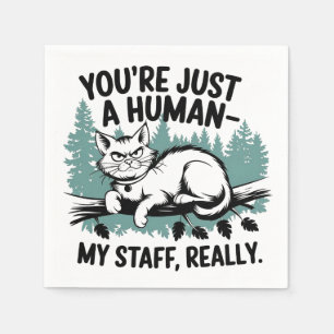 Serviette En Papier Chat Grumpy - 'Vous êtes juste un humain, mon pers