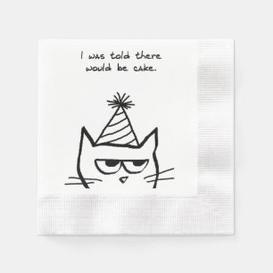 Serviette En Papier Chat Hates Anniversaire - Drôle Cat Party Napkins