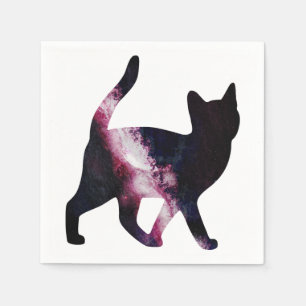 Serviette En Papier Chat spatial Galaxy