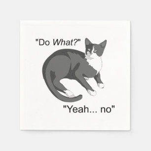 Serviette En Papier Chat têtu