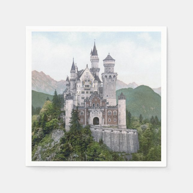 Serviette En Papier Château allemand Fairytale (Devant)