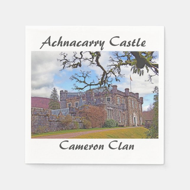 Serviette En Papier Château d'Achnacarry - Cameron Clan (Devant)