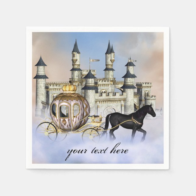 Serviette En Papier Château de princesse de conte de fées (Devant)