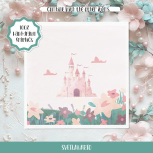 Serviette En Papier Château de Princesse de Rêve Mouchoir en Papier
