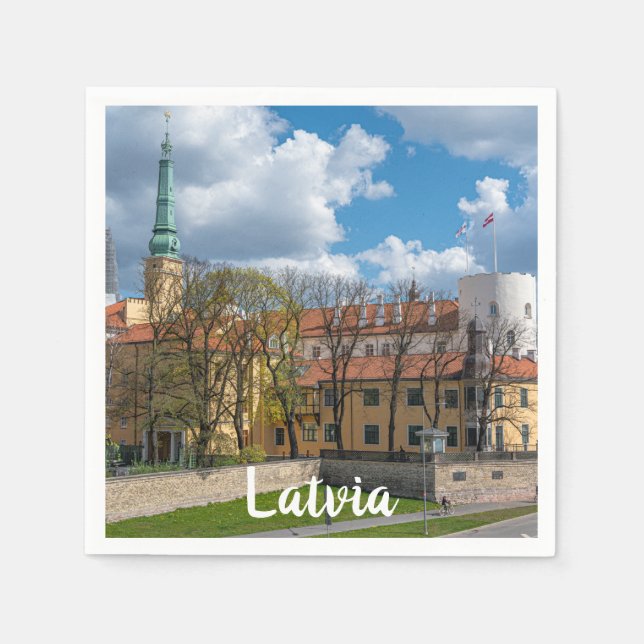 Serviette En Papier Château de Riga à Riga, Lettonie (Devant)