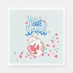 Serviette En Papier Chats aimés