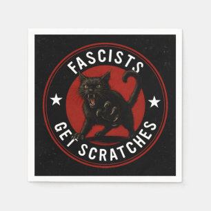 Serviette En Papier Chats contre les fascistes