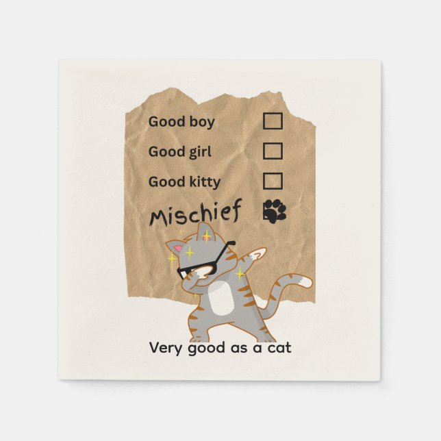 Serviette En Papier Chats espiègles (Devant)
